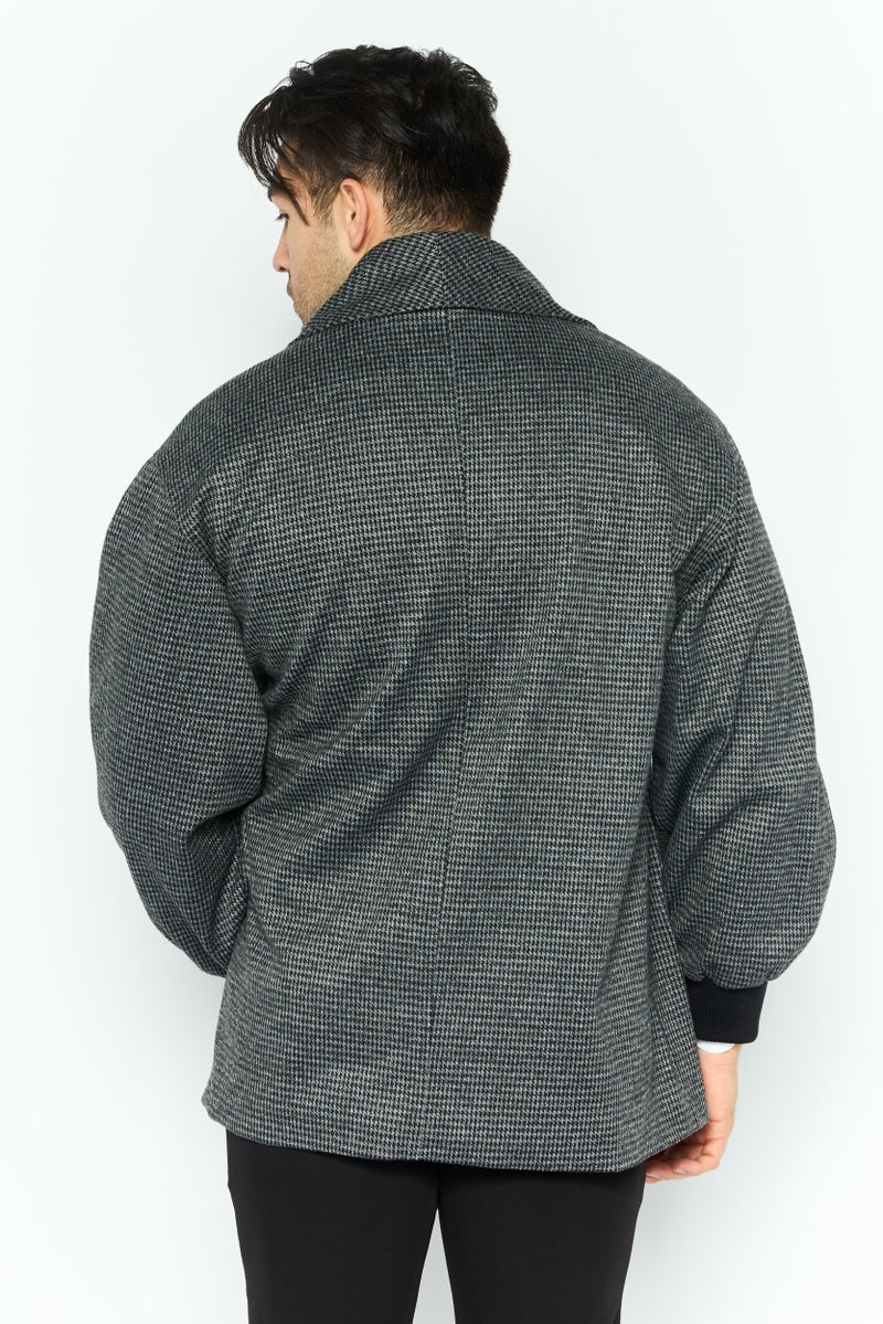 DEX جاكيت رجالي ناعم ذو قشرة محبوكة، أسود - Image 3