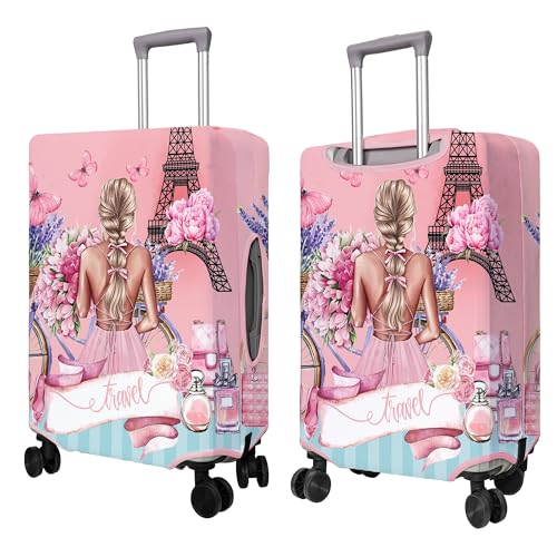 PtRug Travel Luggage Cover Suitcase Protector Fits 1832 Inch Wheel Covers PatternedTravel Related Items Flower Luggage Protector Elastic L - Image 3