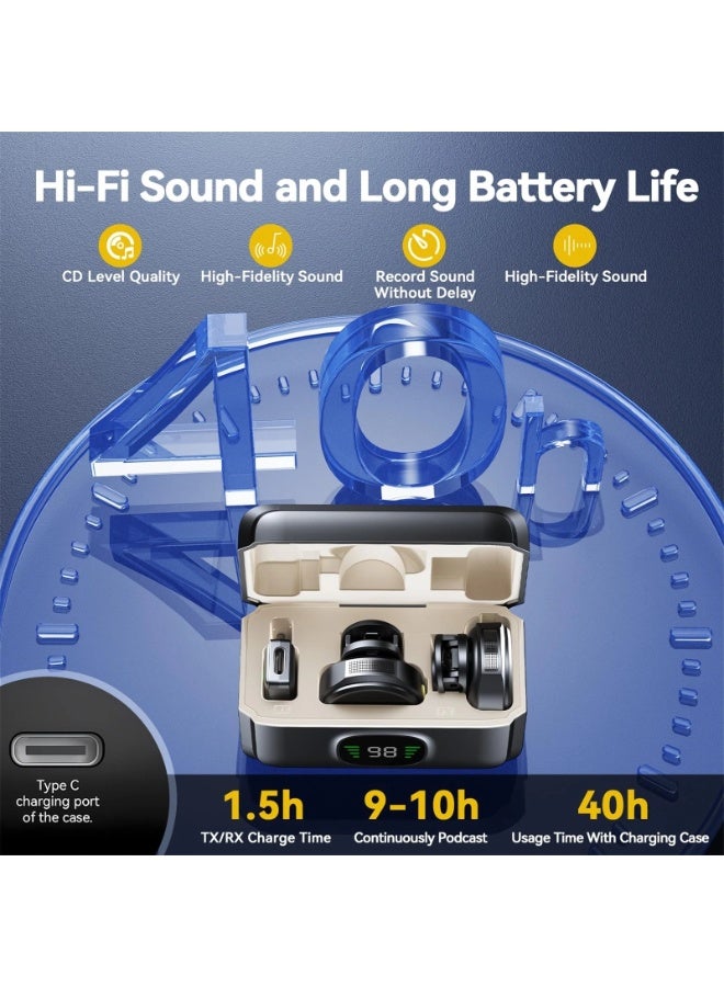 SX21 Magnetic Wireless Microphone for iPhone and Android, Digital Collar Clip Microphone with Noise Reduction, Handheld Microphone for Video Recording, Vlogging, Interviews, and Live Streaming - Image 2