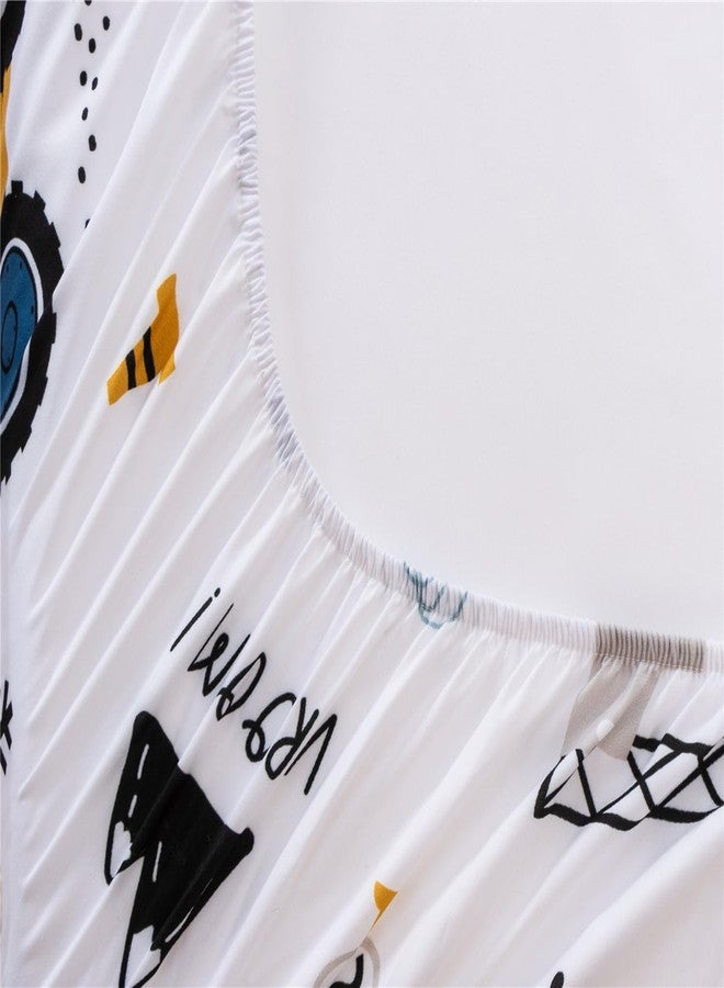 NTBED مجموعة أغطية سرير مطبوعة بشاحنة البناء NTBED توأم خفيفة الوزن من الألياف الدقيقة مع لحاف سيارة الغابة مع ملاءة fitted وأغطية وسائد، أبيض رمادي - Image 5