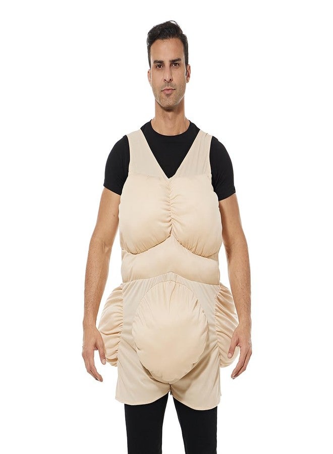 EraSpooky Adult Unisex Fat Suit Funny The Old Chubby Halloween Costume Accessories - Image 1