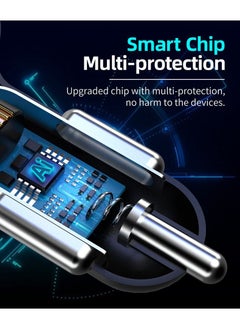 Gzar Gzar 4 Port QC 3.0 Fast Charging USB A Car Charger Adaptor with LED Light For Android Phones iPhone 13 Mini 11 Pro Samsung Galaxy S21 White  - Image 2