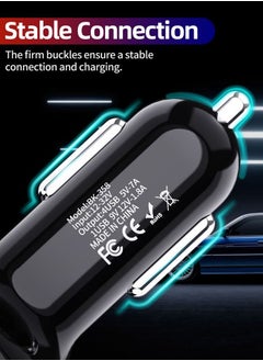 Gzar Gzar 4 Port QC 3.0 Fast Charging USB A Car Charger Adaptor with LED Light For Android Phones iPhone 13 Mini 11 Pro Samsung Galaxy S21 White  - Image 5