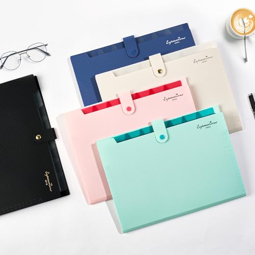 Sooez Accordion File Organizer Letter Size Expanding File Folder with Labels 8 Pocket Folders for Document Portable Paper Bill Receipt Organizer for Home School Office Supplies A4 Size Black - Image 3