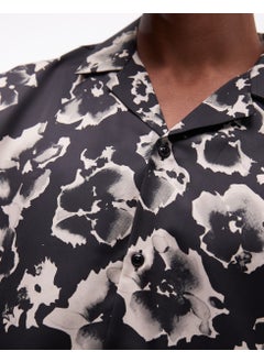 TOPMAN Short Sleeve Satin Floral Shirt  - Image 3