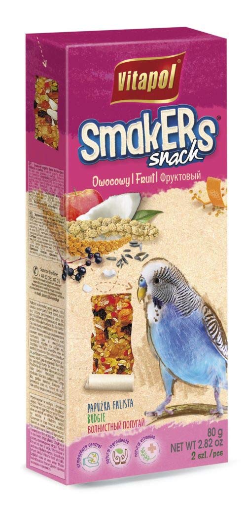 Vitapol Fruit Smakers for Budgies 90 gram Nutritious Bird Treat with Elderberry Apple Orange Peel Coconut Natural Healthy Snack Supports Digestion and Feathers - Image 4