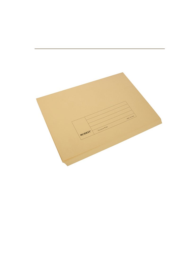 MODEST DOCUMENT WALLET FOLDER FULL FLAP/COVER F4 300GSM BUFF MS335-10PCS