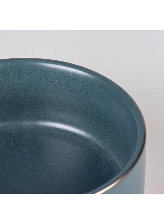 Duvo + Duvo+ Stone Timber Feeding Bowl 450ml Blue 12.5×12.5×6cm – Pet Food & Water Bowl - Image 4