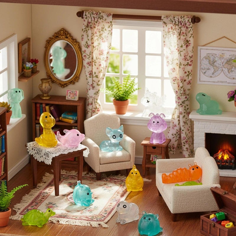 GALAOMA 120pcs Multicolor Mini Resin Animals Luminous Tiny Ducks Figures for Micro Fairy Garden Accessories Micro Landscape Ornaments DIY Mini Outdoor Decor Dinosaur Rabbit Flamingo Owls Ocean Creature - Image 5
