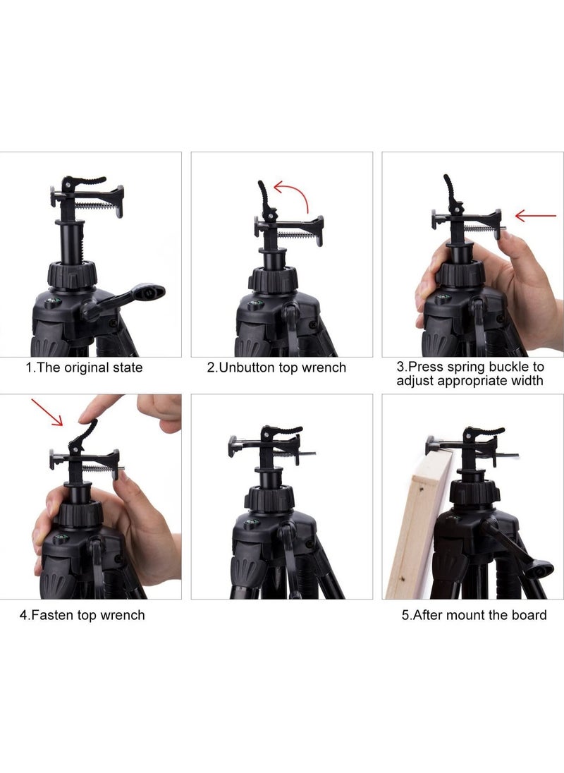 Generic - 150cm stand Adjustable Telescopic Artist Tripod Display Field Easel canvas use – PURPLE - Image 1
