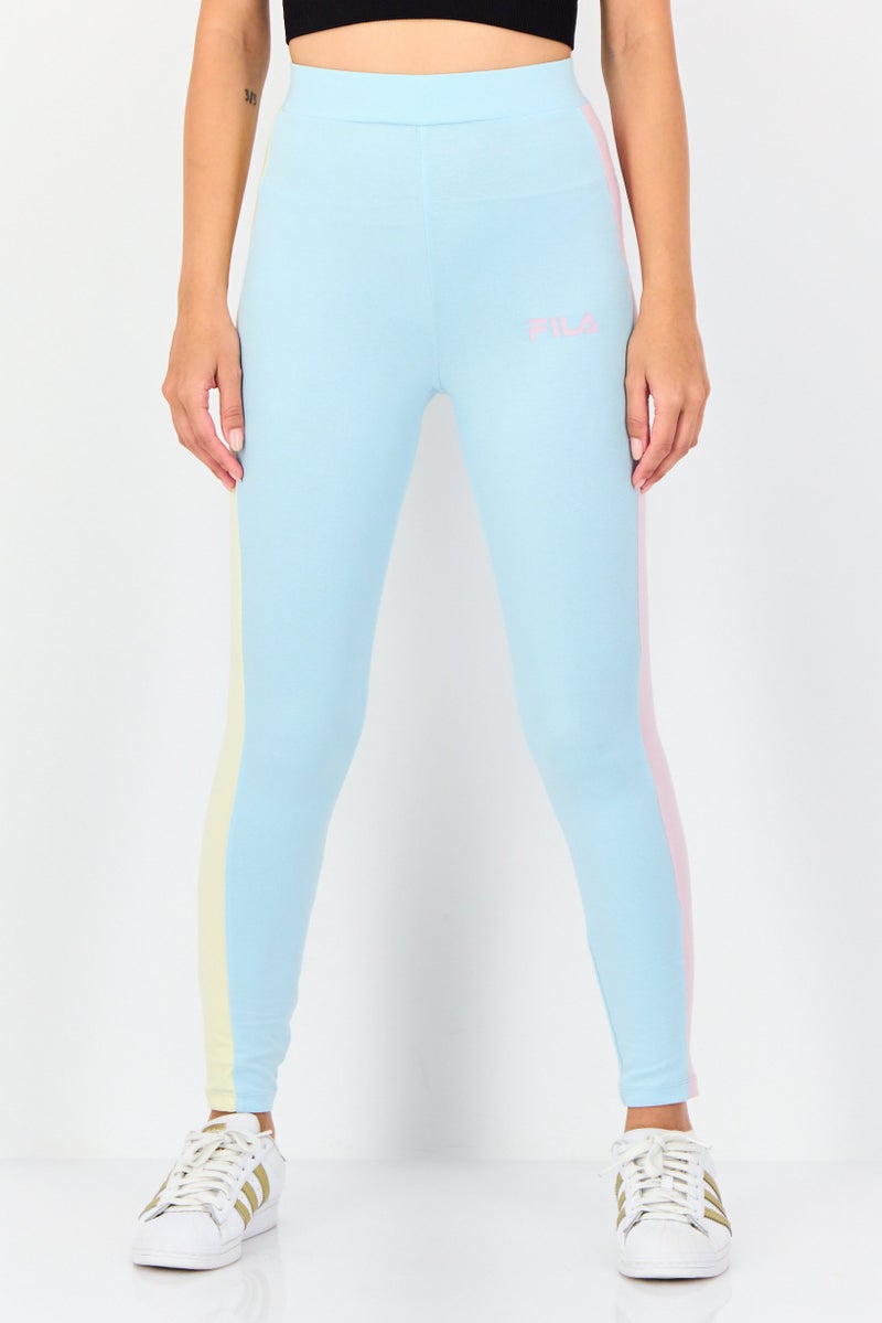 FILA ليغينغز يوغا رياضية للنساء، تركواز - Image 1