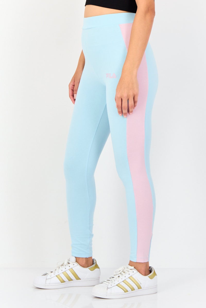 FILA ليغينغز يوغا رياضية للنساء، تركواز - Image 3