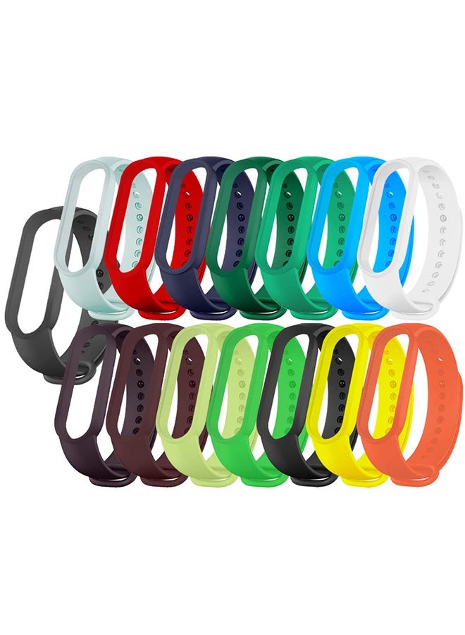 15 Pieces of Strap Band for Xiaomi Mi Band 6 Mi Band 5 - Silicone Watch band Replacement Band
