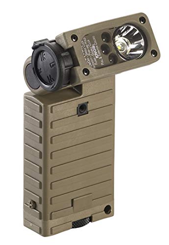 Streamlight فلاشلايت عسكري LED ستريملايت 14032 سايدويندر 55 لومن مع (2) بطاريات AA قلوية في علبة، كايوتي - Image 1