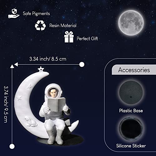 Street27® Astronaut Figurine Showpiece for Home Décor Idols for Office Desk Table Astronaut Toy for Car Dashboard, Statue for Gift Gifting Items Birthday Decoration (Moonstar Human), Space - Image 4