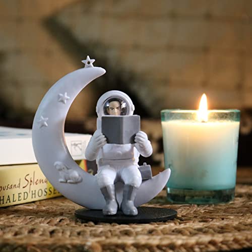 Street27® Astronaut Figurine Showpiece for Home Décor Idols for Office Desk Table Astronaut Toy for Car Dashboard, Statue for Gift Gifting Items Birthday Decoration (Moonstar Human), Space - Image 3