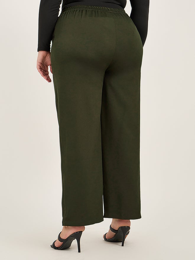 Styli Plus Size Belted Straight Leg Tapered Pants - Image 4