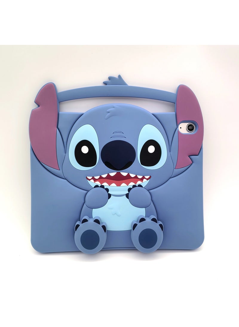 VKL Kids Case Compatible with iPad (A16) 11th/10th Generation (2025/2022), Shockproof Silicone Protective Cover with Stand, Shoulder Strap, Blue - Image 1