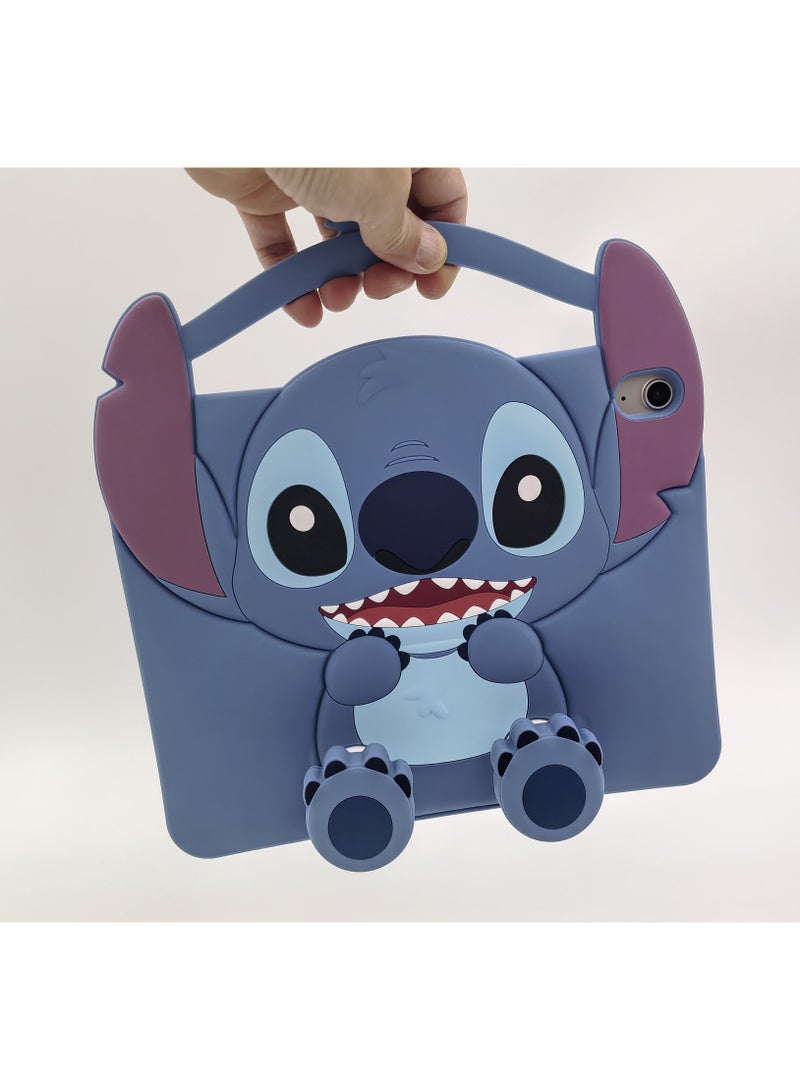 VKL Kids Case Compatible with iPad (A16) 11th/10th Generation (2025/2022), Shockproof Silicone Protective Cover with Stand, Shoulder Strap, Blue - Image 5