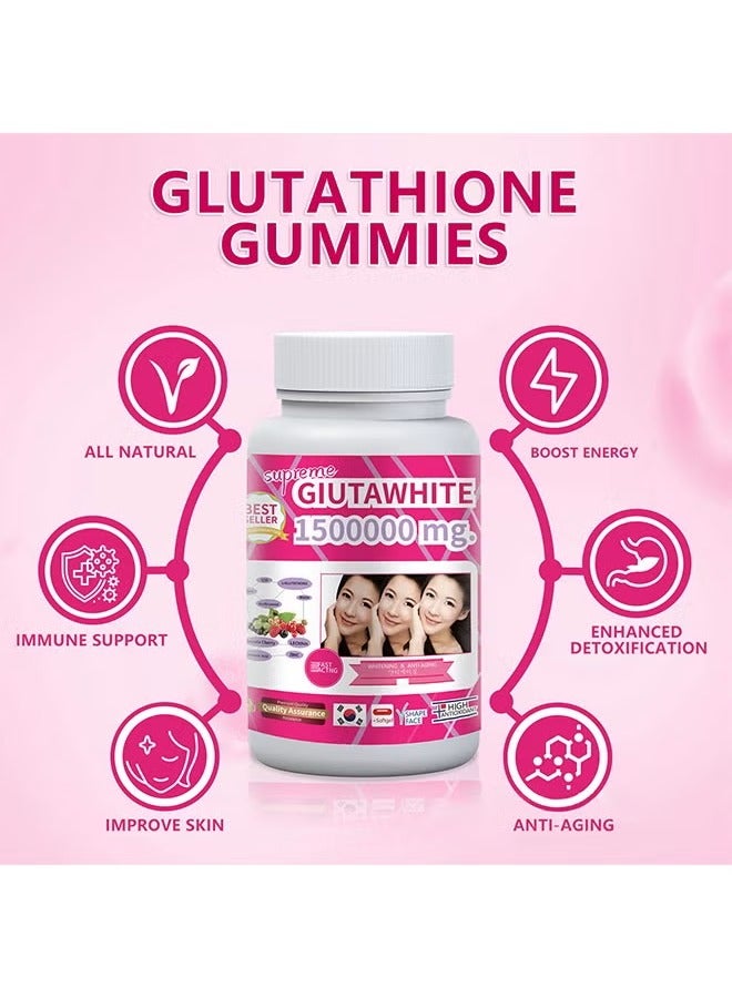 Ocean Supreme GlutaWhite Glutathione Skin Whitening Softgel Capsules, Fast Acting Whitening Skin Enhance Antioxidant, Remove Dark Spots & Acne Scars-Glutathione 1500000mg - 30 Capsules Dietary Supplement  - Image 4