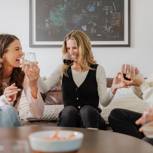 govino Unbreakable Stemless Wine Glass – Set of 4, 16oz, Dishwasher Safe, BPA-free Tritan, Clear Stemless Red Wine Glasses, Shatterproof for Indoor, Outdoor, Everyday Use. Reusable, Made in the USA - Image 5
