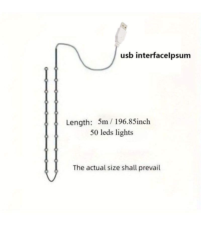 100 LED USB Powered Warm Light String Lights 196.85 Inch - Image 5