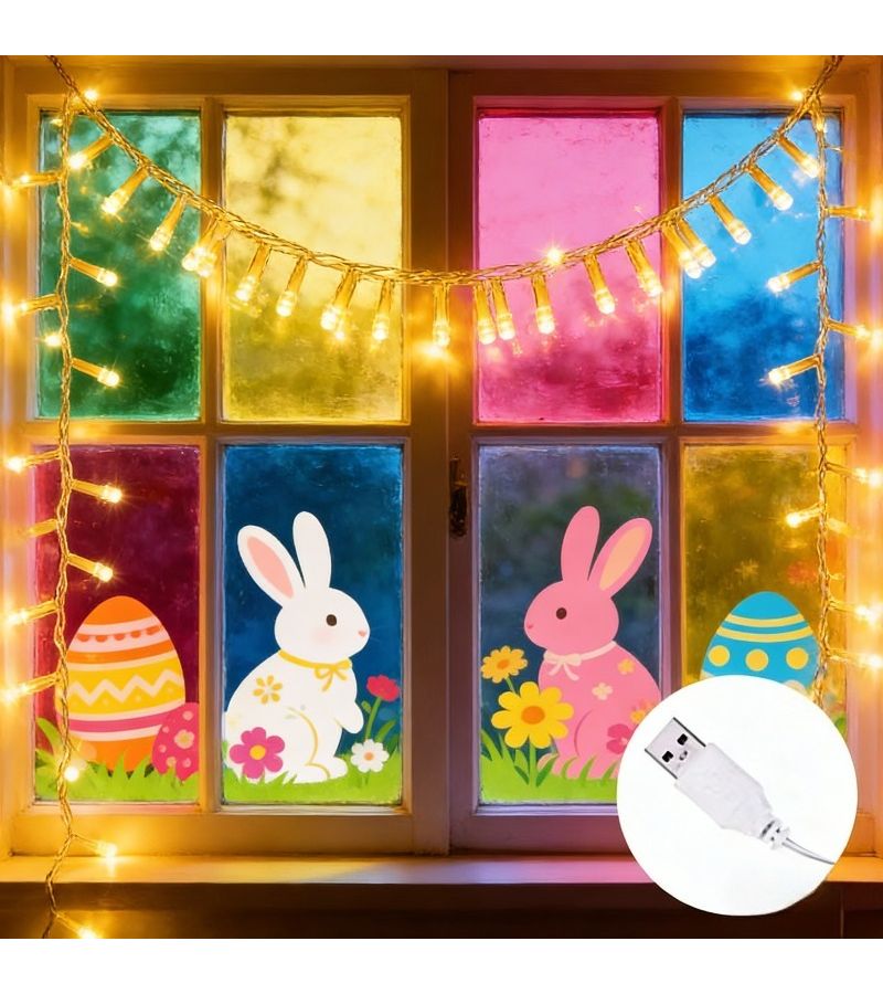 100 LED USB Powered Warm Light String Lights 196.85 Inch - Image 2