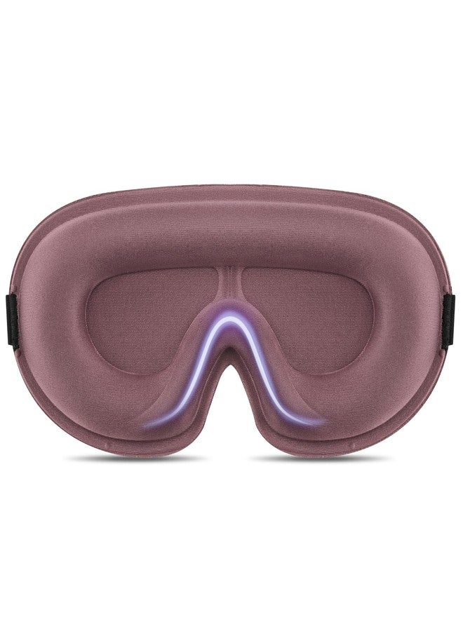 Tobfit Blackout Sleep Mask for Women Men Zero Eye Pressure Eye Mask, Lycra Fabric 3D Ergonomic Design Eye Movement and Eyelash Friendly, Ultra Comfortable Blindfold for Sleeping Pink - Image 1