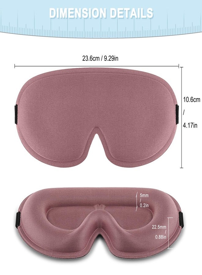 Tobfit Blackout Sleep Mask for Women Men Zero Eye Pressure Eye Mask, Lycra Fabric 3D Ergonomic Design Eye Movement and Eyelash Friendly, Ultra Comfortable Blindfold for Sleeping Pink - Image 5
