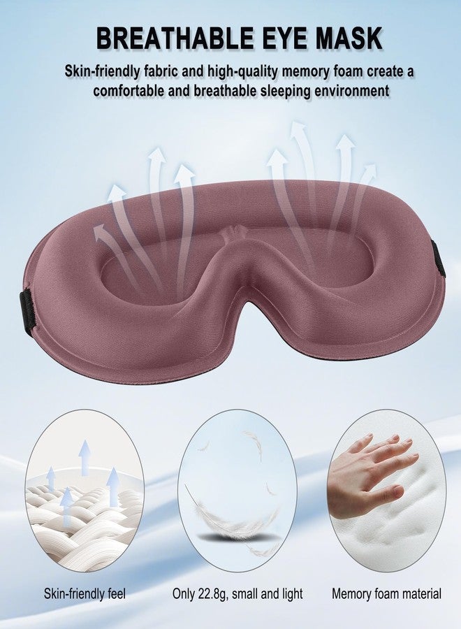 Tobfit Blackout Sleep Mask for Women Men Zero Eye Pressure Eye Mask, Lycra Fabric 3D Ergonomic Design Eye Movement and Eyelash Friendly, Ultra Comfortable Blindfold for Sleeping Pink - Image 4