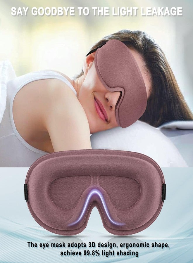 Tobfit Blackout Sleep Mask for Women Men Zero Eye Pressure Eye Mask, Lycra Fabric 3D Ergonomic Design Eye Movement and Eyelash Friendly, Ultra Comfortable Blindfold for Sleeping Pink - Image 2