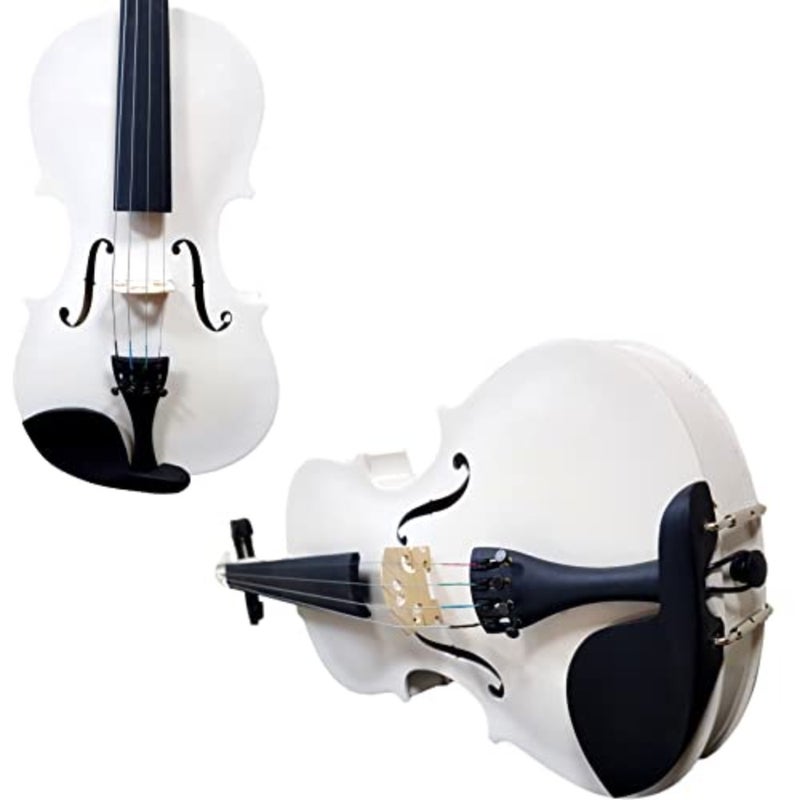 Coloured Violin 4/4 Full Size High Grade Solid Wood with Hardcase, Rosin, Bow, Extra Set String - Image 3