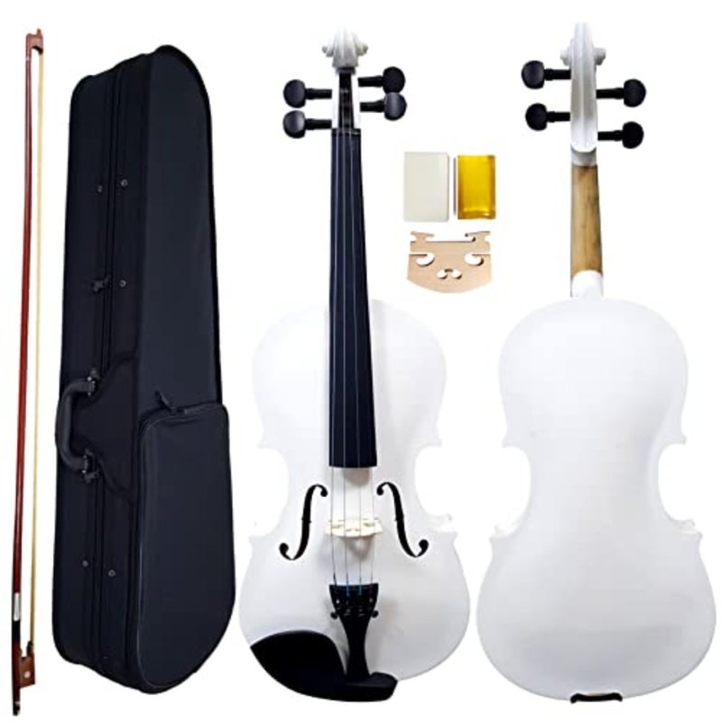 Coloured Violin 4/4 Full Size High Grade Solid Wood with Hardcase, Rosin, Bow, Extra Set String - Image 1