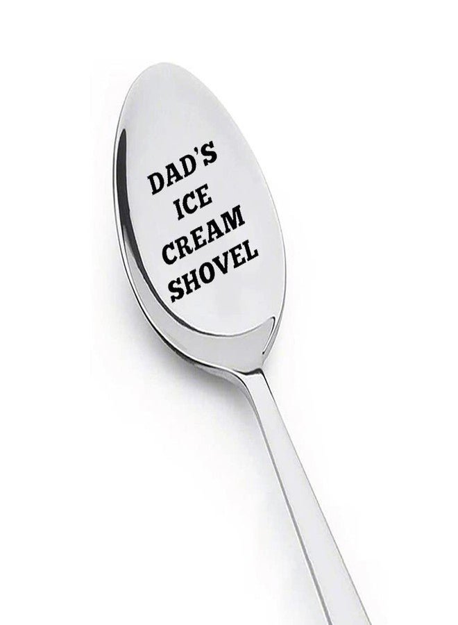 Kefley Birthday Christmas Gift for Dad Spoon for Ice Cream Related Gift Daddy Gifts for Fathers day from Daughter Son Unique Dad's Day Gift for Dad Who Has Everything Dad’s Ice Cream Shovel Engraved Spoon - Image 1