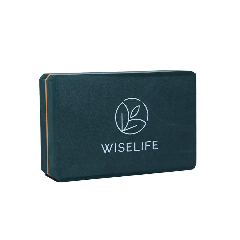 WISELIFE Bottle Green Yoga Block | Yoga Brick, High-Density Premium EVA Foam Material, Soft Surface for balance, support & performance, Yoga Props (Pack of 1, Extra Large Size) - Image 1