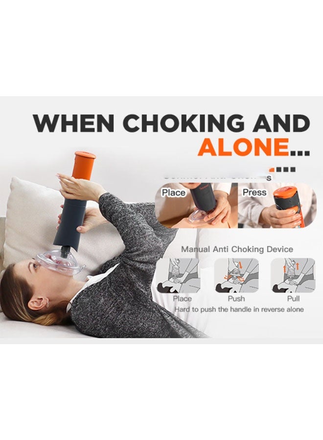 Fifth Generation - Automatic Heimlich First Aid Device for Children and Adults, including large, medium and small-sized masks, respiratory training apparatus, portable high-suction domestic first aid kit, and paediatric anti-choking training mask (grey). - Image 4