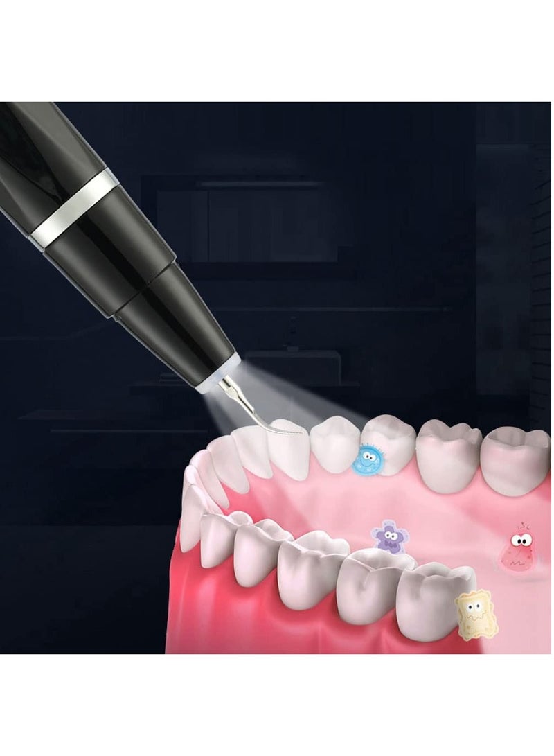 SYOSI Electric Tooth Polisher with LED Lamp Ultrasonic Cleaner Toothbrush 5 Modes Teeth Cleaning Kit Tartar Remover Stains  - Image 5