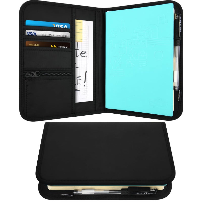 Homakover Notebook Cover for A5 Moleskine LEUCHTTURM Green LogBook Green leader 5.5 * 8.25" Notebooks, Stylish Durable for Journaling & Writing with Legal pads holder & Pen Holder Elastic Band - Image 1