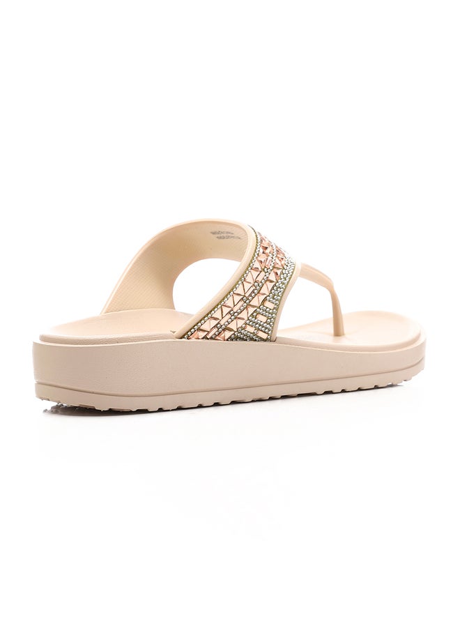 DejaVu - Decorated One-Thong Slippers - Image 1