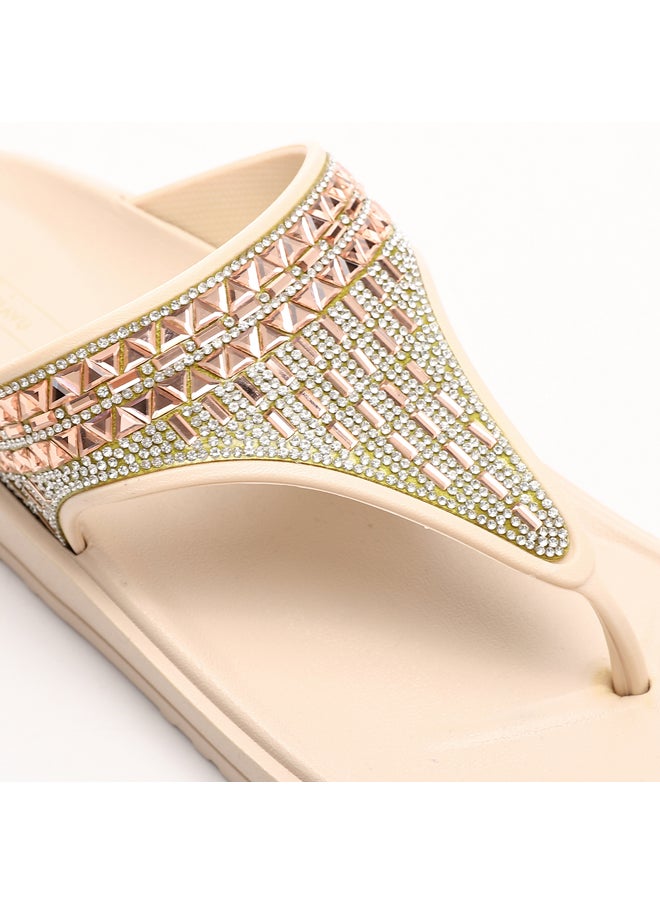 DejaVu - Decorated One-Thong Slippers - Image 1