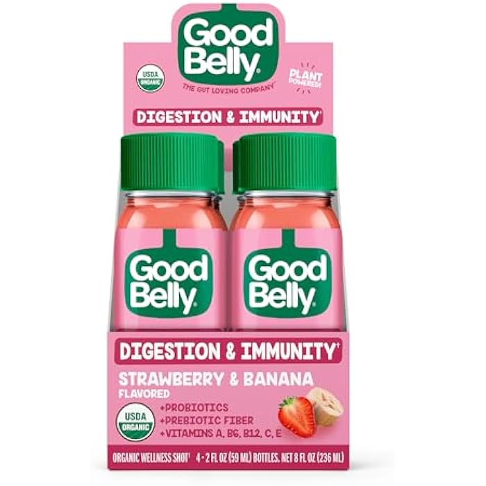 GOODBELLY Strawberry Banana Shot 4 Pack, 2 FZ - Image 5