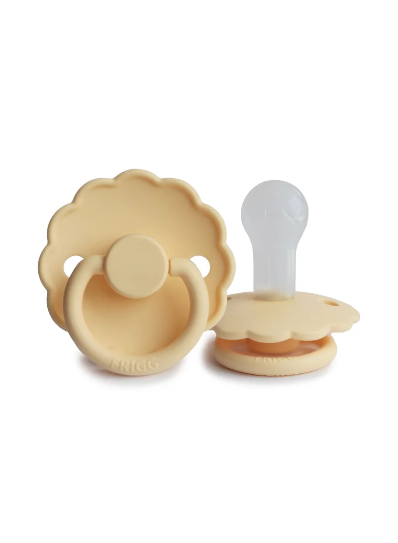 FRIGG FRIGG Daisy Silicone Baby Pacifier 6-18Ms 1-Pack Pale Daffodil - S2