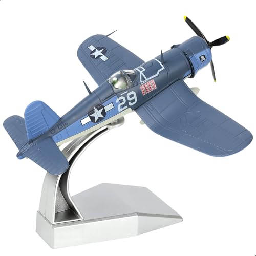 NUOTIE 1/72 Scale USA F-4U Corsair Fighter Model World War II Vintage Warplane Metal Diecast Aircraft Military Display Airplane for Display Collection or Gift - Image 1