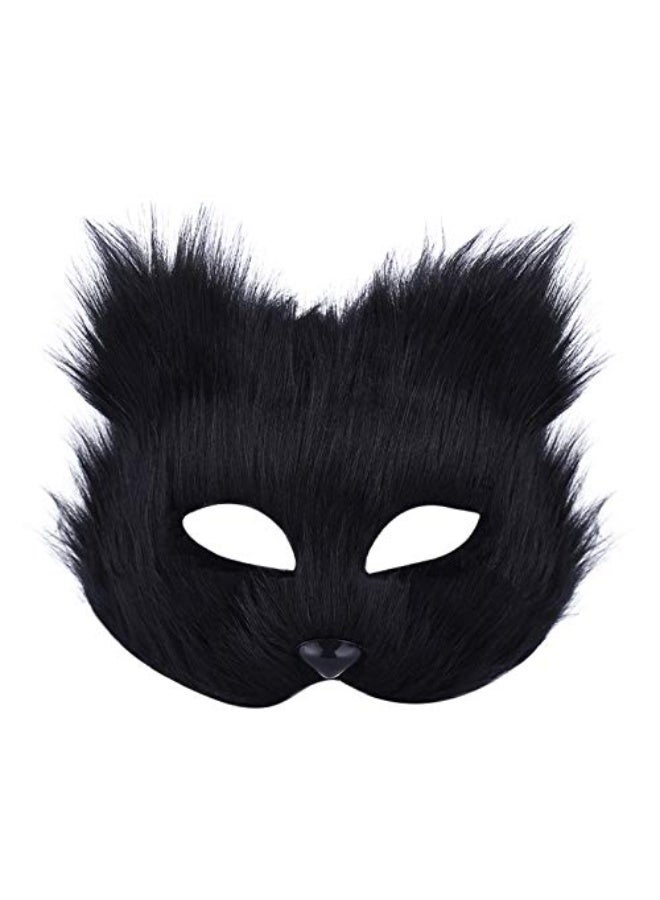 Clobeau Mask Halloween Fox Mask Cosplay Costume Half Face Animal Furry Party Christmas Eye Cat Masks Easter Half-Face Masks - Image 4
