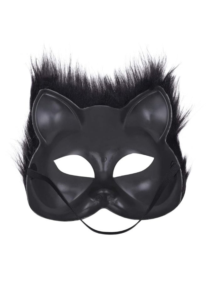 Clobeau Mask Halloween Fox Mask Cosplay Costume Half Face Animal Furry Party Christmas Eye Cat Masks Easter Half-Face Masks - Image 2