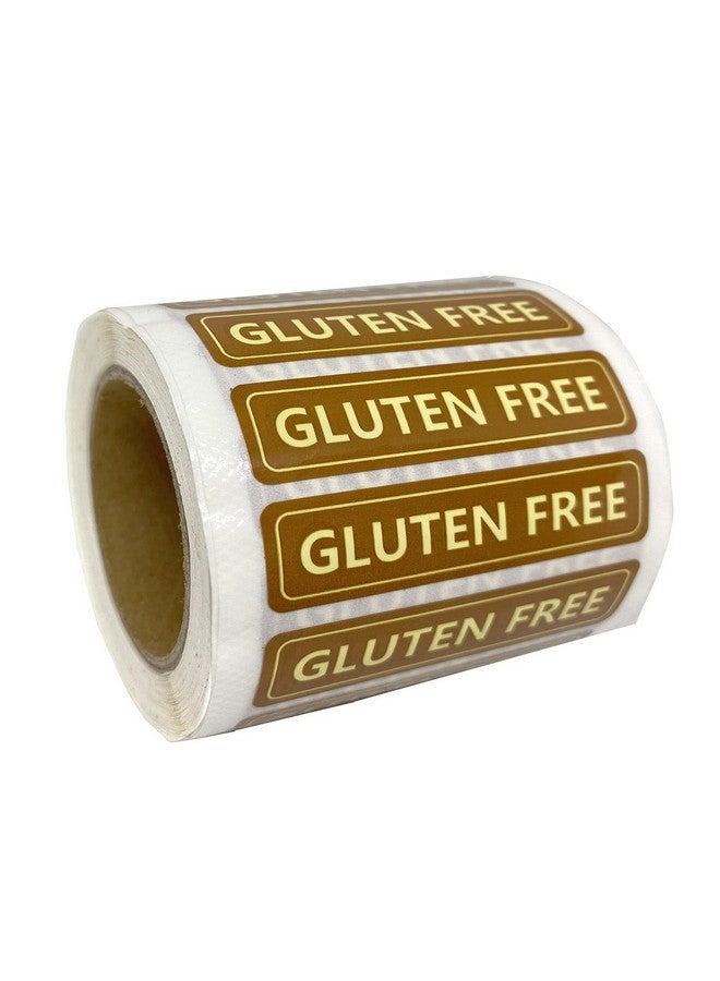 Besttile Gluten Free Labels,Food Allergies Warning Label Stickers For Food Package,2X0.5 Inch,500 Pcs Per Roll - Image 1