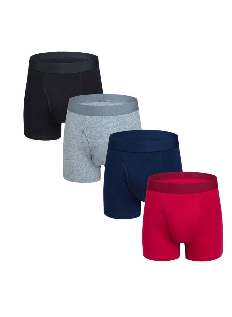 Loquat 4PCS Breathable Boxer Brief Set Multicolour 