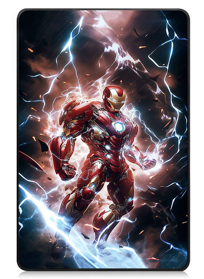 Theodor Protective Flip Case For Samsung Galaxy Tab S9 FE Plus With Trifold Stand Auto Wake Sleep Shockproof Cover Iron Man 1 - Image 1