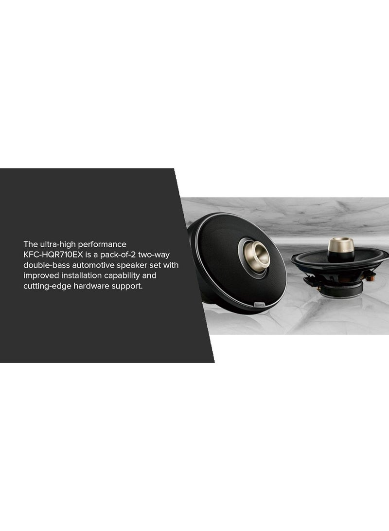 KENWOOD Kfc-HQR710EX 7x10in 700 Watt 2-Way (Double Bass) Car Audio Speakers - Image 4