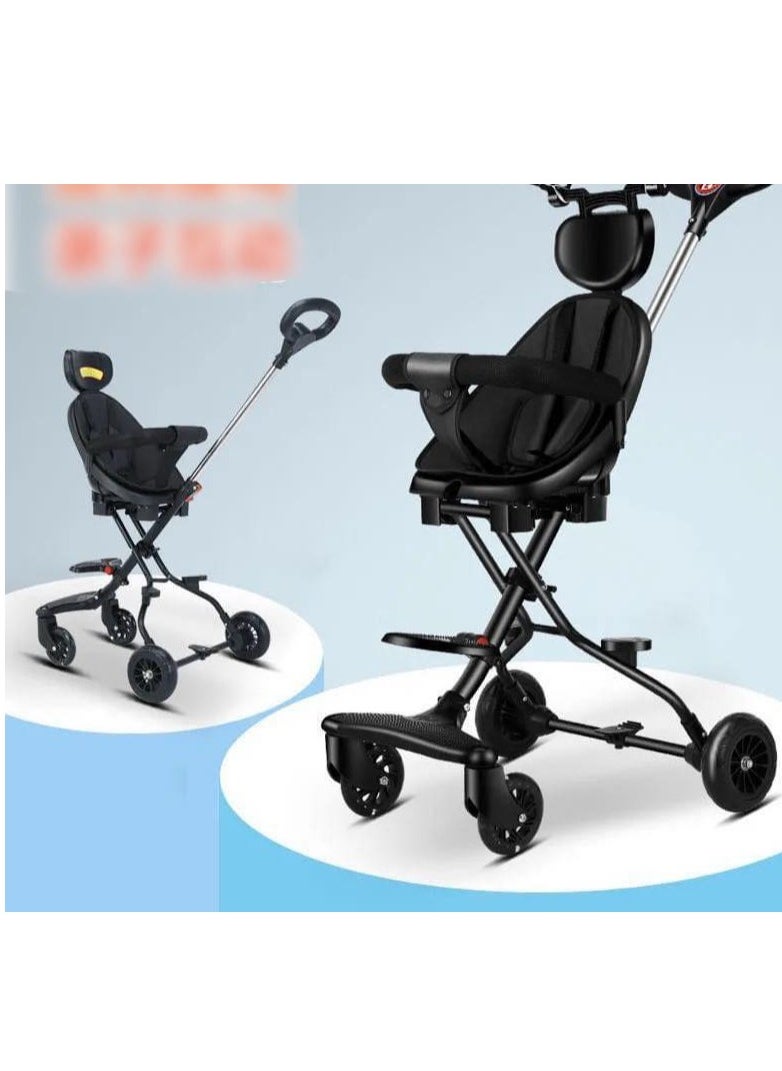Generic - Imported Baby Stroller For Ages 0-4 Years, Stroller With Adjustable Handles, Strong Brakes And Backrest - For Shopping, Walking, Travel - And Home Use (Easy To Assemble And Durable) - Image 1